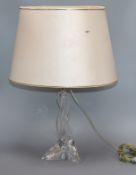 A 1960's Art glass Hermes lamp