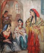 Georgette Nivertoil on canvasInterior with Spanish womensigned64 x 52cm