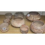 Eight pieces of Indus Valley pottery