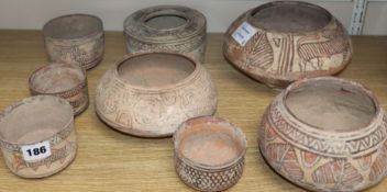 Eight pieces of Indus Valley pottery