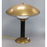 A Jumo Model no 350 brass desk lamp height 42cm