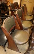 A set of six early 20th century oak chairs