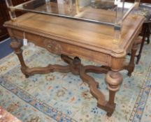 A 19th century French oak centre table L.123cm