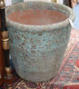 A large glazed earthernware garden planter height 61cm