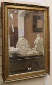 A 19th century rectangular giltwood wall mirror Height 82cm