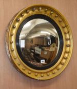 A Regency gilt frame convex mirror diameter 56cm