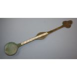 A 19th century Tibetan bronze butter spoon (Markyog)Provenance - The Pestalozzi International