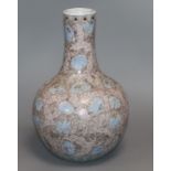 A Chinese enamelled porcelain bottle vase height 32cm