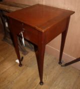 A George III style mahogany work table W.46cm