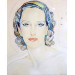 Boris Smirnoff (1895-1976)coloured pencilPortrait of a womansigned35 x 29cm