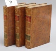 Robertson, William - The History of America, 7th edition, 3 vols, 8vo, period calf, with 3 (of 4)