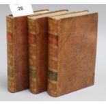 Robertson, William - The History of America, 7th edition, 3 vols, 8vo, period calf, with 3 (of 4)