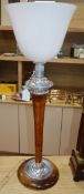A French Art Deco uplighter table lamp