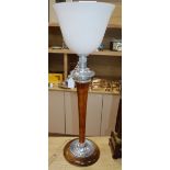 A French Art Deco uplighter table lamp