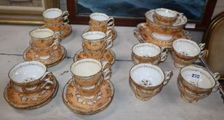 A Victorian porcelain tea set