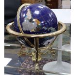 A faux hardstone and brass globe