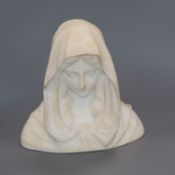 An Art Nouveau marble bust of a girl