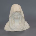 An Art Nouveau marble bust of a girl