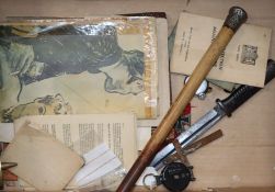 WWI/WWII Interest: Ephemera, including a Zeppelin, 1.32 aluminium ring, other WWI official press