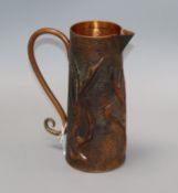 Sam Fanaroff. An embossed copper jug marked S.F. 1979