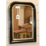 A small French parcel gilt wall mirror Height 48cm