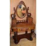 A late Victorian mahogany 'Duchess' dressing table
