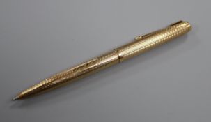 A 1960's 9ct gold cased Parker pen.