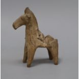 A Han dynasty terracotta model of a horses head height 15cm