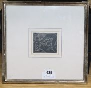 Eric Gill (1882-1940), wood engraving, Lovers (1st state) 1924 P294, signed, 2001 Wolseley receipt