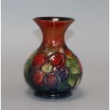 A Moorcroft flambe vase height 12.5cm