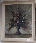 Adrian Hill (1895-1977)oil on boardStill life of flowers in a vasesigned60 x 50cm.