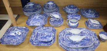 A Copeland Spode Italian blue and white service