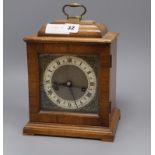 A Smiths walnut mantel clock,
