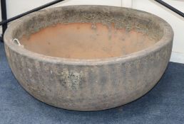 A bowl shaped garden planter W.60cm