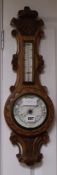 An oak barometer Height 62cm