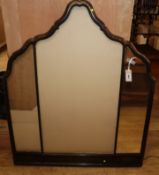 A William and Mary style japanned wall mirror (damaged)