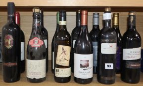 Twelve assorted Australian red wines, The Seven Surveys, Barossa valley etc