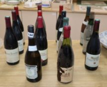 Fourteen assorted wines Burgundy red and white wines, Pouilly Vinzelles, 1970 etc