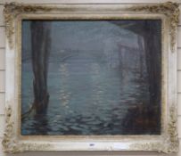 Aileen Eagleton (1902-1984), 'Hampton Court Bridge', signed l.r., oil on canvas, 50 x 60cm