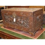 A Cantonese camphorwood chest W.94cm