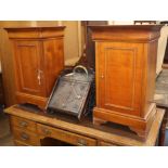 A pair of reproduction French style bedside cabinets H.72cm