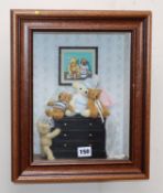 A pair of Sylvia Bance teddy bear dioramas