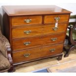 A 19th century string inlaid mahogany chest of drawers W.106cm