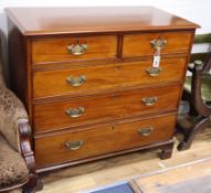 A 19th century string inlaid mahogany chest of drawers W.106cm