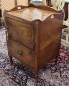 A George IV mahogany tray top commode W.50cm