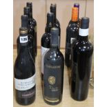 Twelve assorted Australian red wines, Warburn estate barossa, 2008 etc