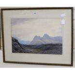 William Heaton Cooper, watercolour, Mountain landscape, signed, 37 x 55cm