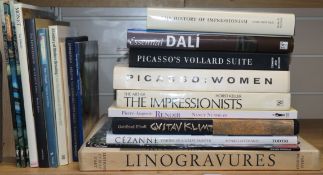 A quantity of mixed reference books relating to art and artists, impressionists, Picasso, Dali etc.