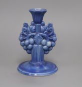 A Carter Stabler Adams Poole pottery candlestick H.17cm