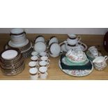A Royal Doulton 'Rochelle' pattern dinner service and a Minton 'Haddon Hall' pattern tea service